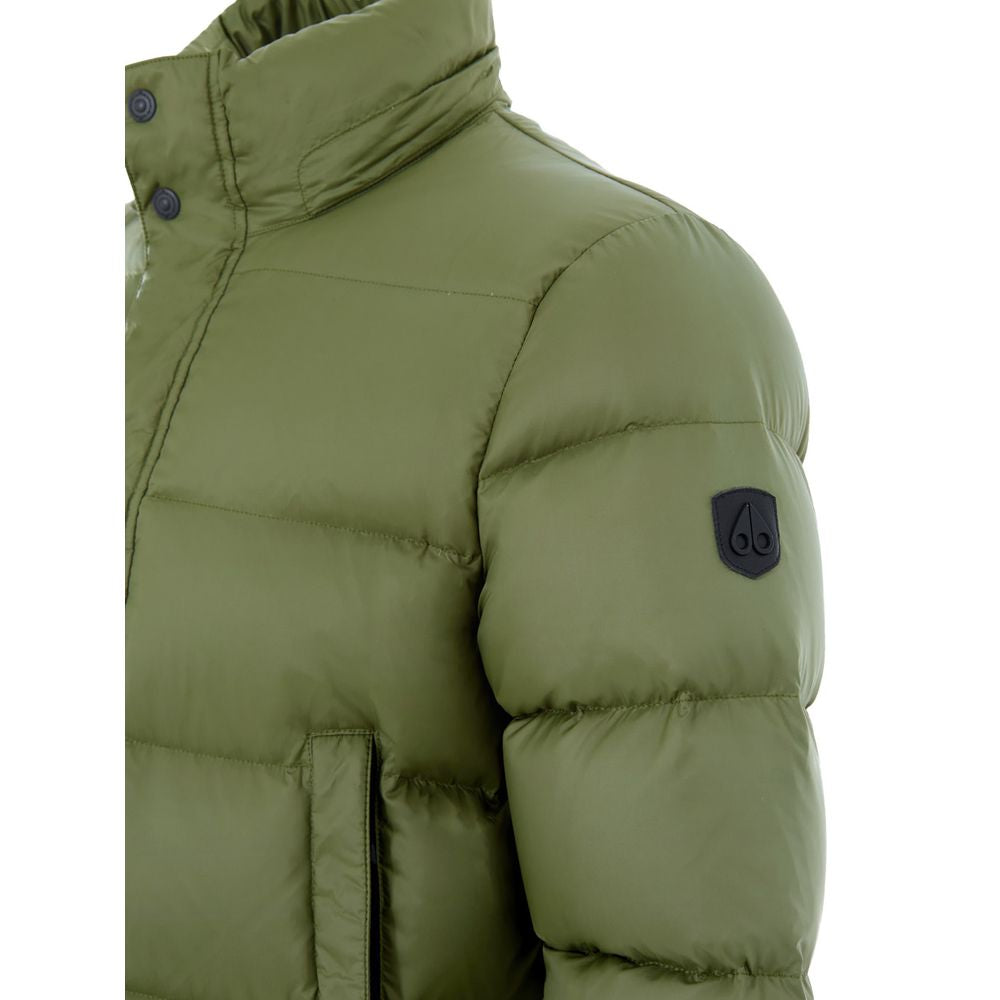 Moose Knuckles Army Nylon Coat - Green Padded Jacket for Men