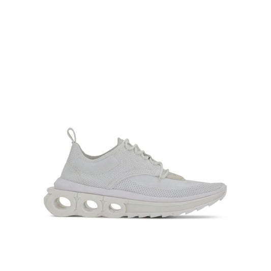 Salvatore Ferragamo White Nylon Athletic Sneakers for Men