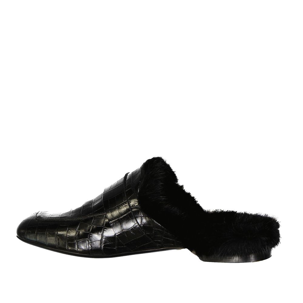 Eleventy Black Calfskin Mules for Women - Elegant & Comfortable