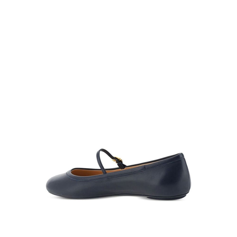 Gianvito Rossi Blue Fabric Ballet Flats for Women - Elegant Comfort
