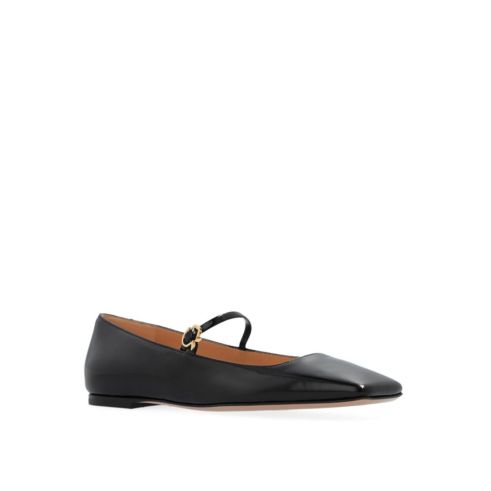 Gianvito Rossi Black Calfskin Ballet Flats for Women