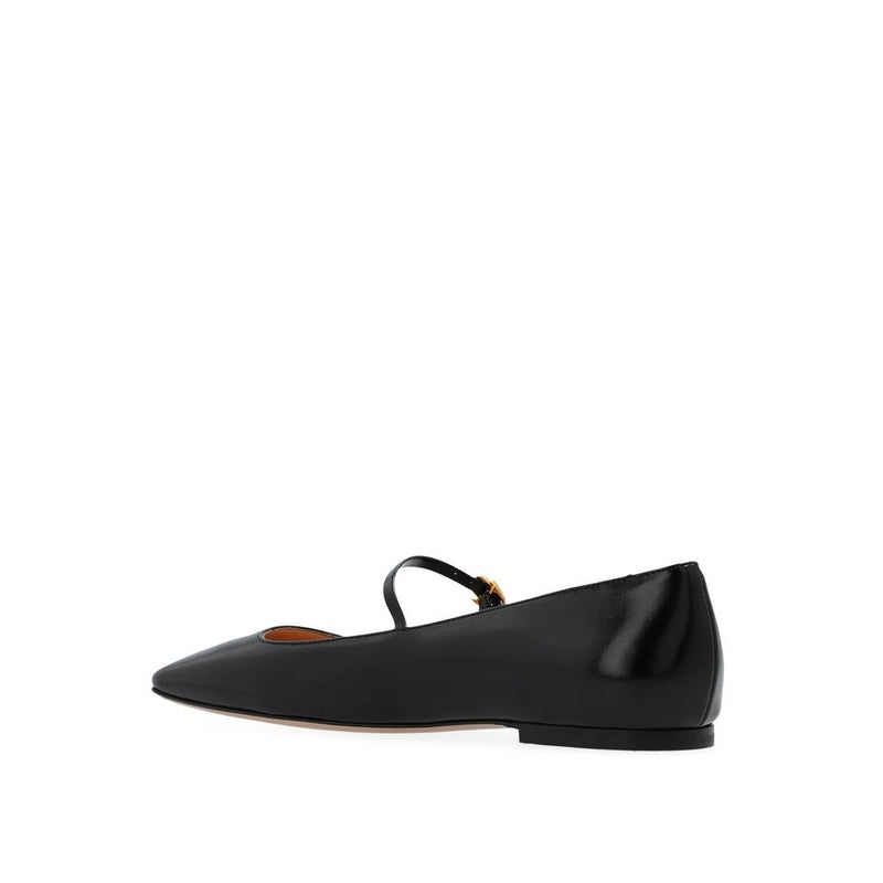 Gianvito Rossi Black Calfskin Ballet Flats for Women