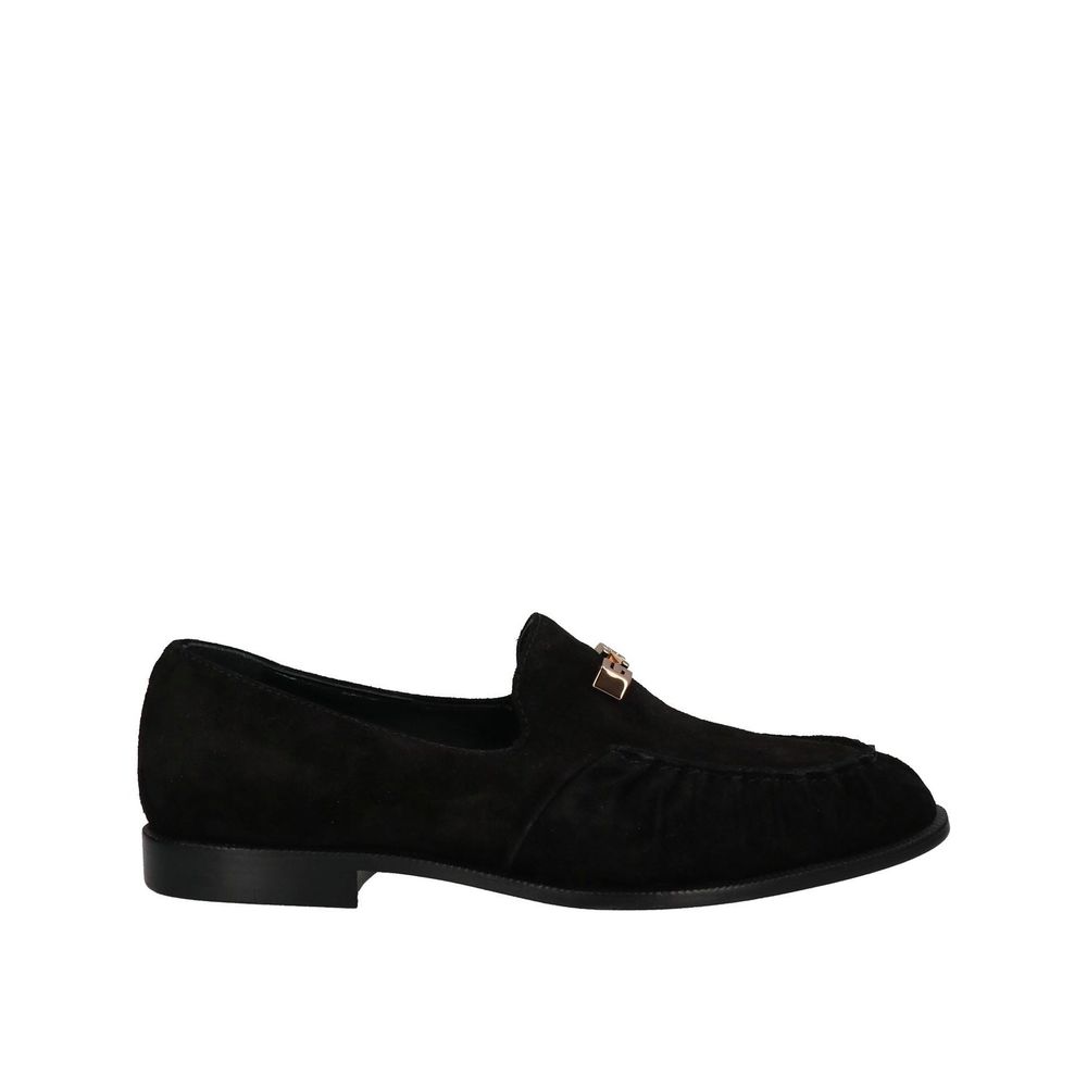 Giuseppe Zanotti Black Calfskin Slip-On Loafers for Men