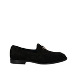 Giuseppe Zanotti Black Calfskin Slip-On Loafers for Men