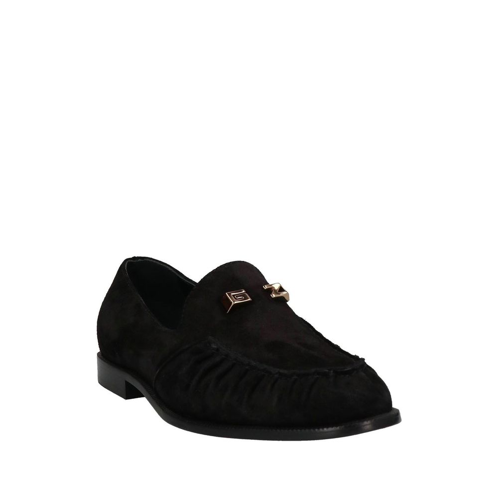 Giuseppe Zanotti Black Calfskin Slip-On Loafers for Men