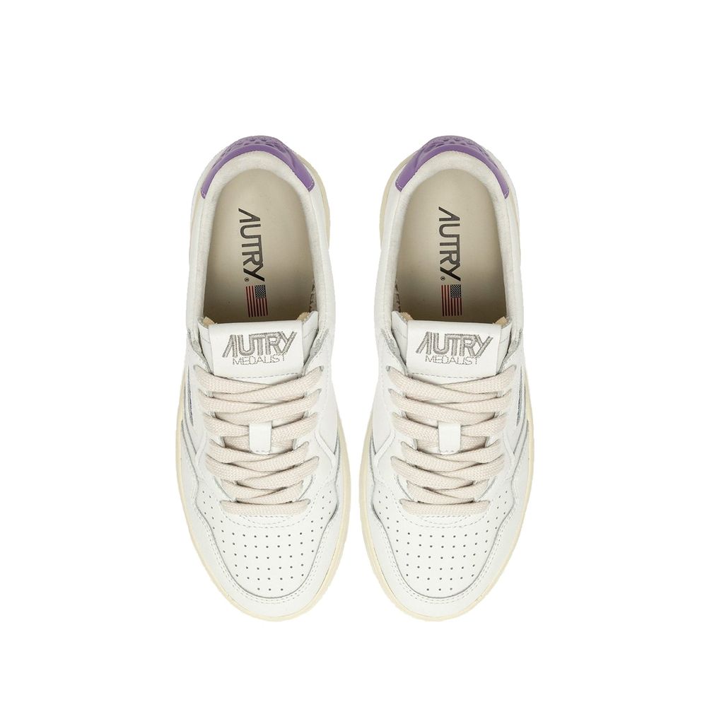 Autry White Leather Low Top Sneakers for Women - Timeless Style