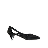 Prada Black Silk Mid Heel Pumps for Women - Elegant and Comfortable