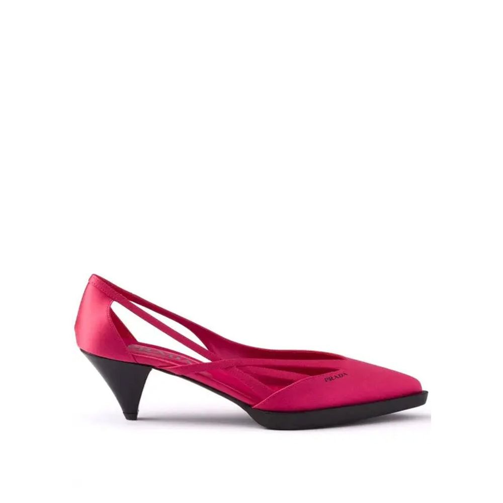 Prada Multicolor Silk Mid Heel Pumps for Women