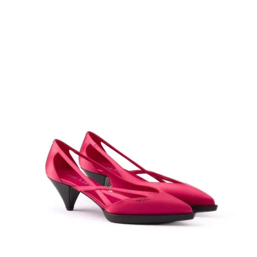 Prada Multicolor Silk Mid Heel Pumps for Women