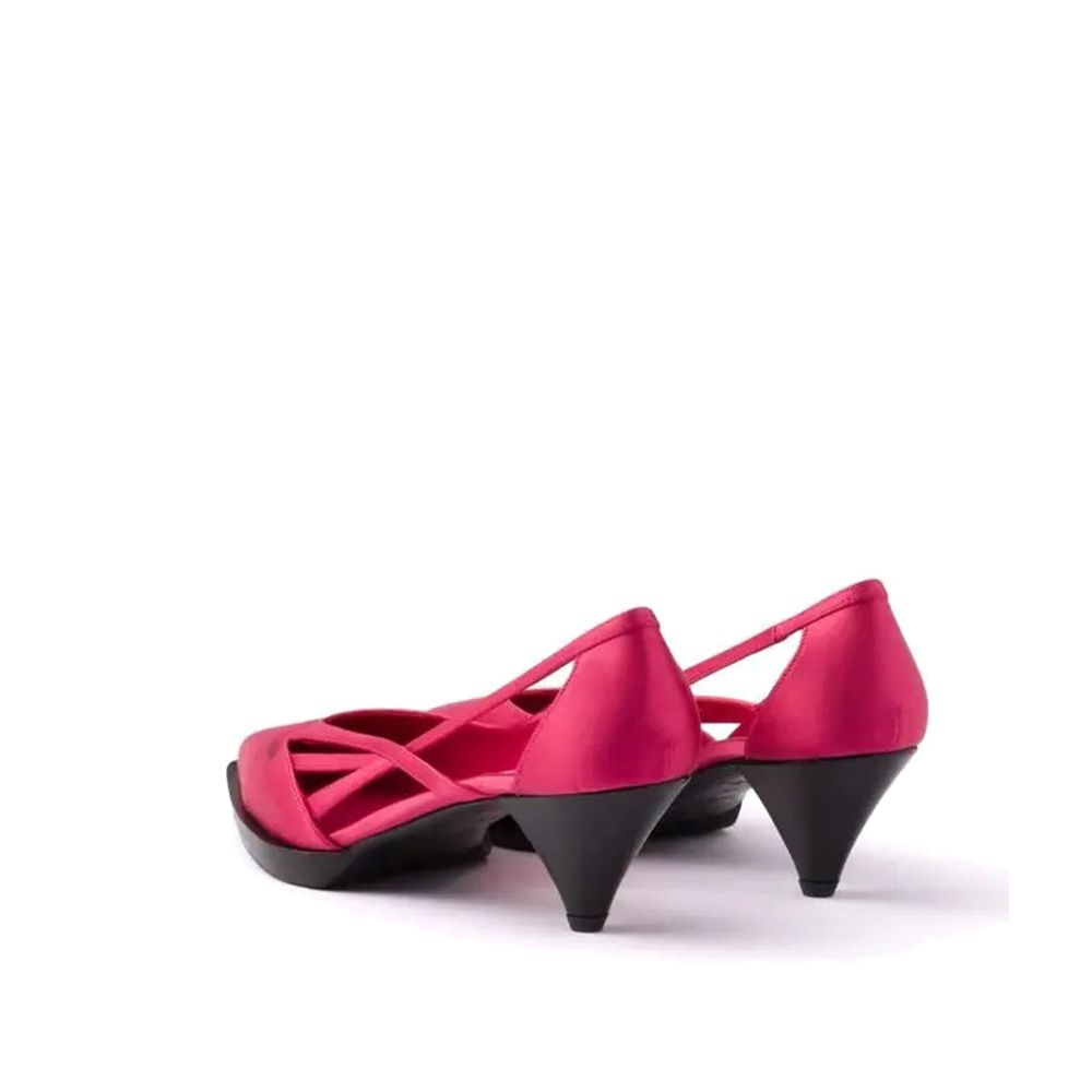Prada Multicolor Silk Mid Heel Pumps for Women