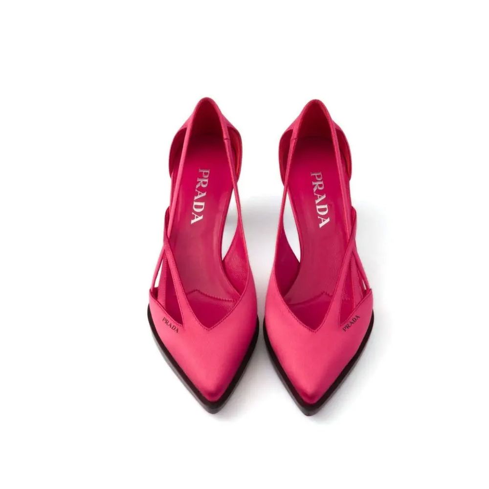 Prada Multicolor Silk Mid Heel Pumps for Women
