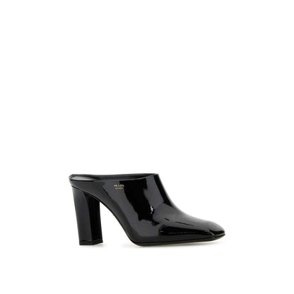 Prada Black Calfskin Mules