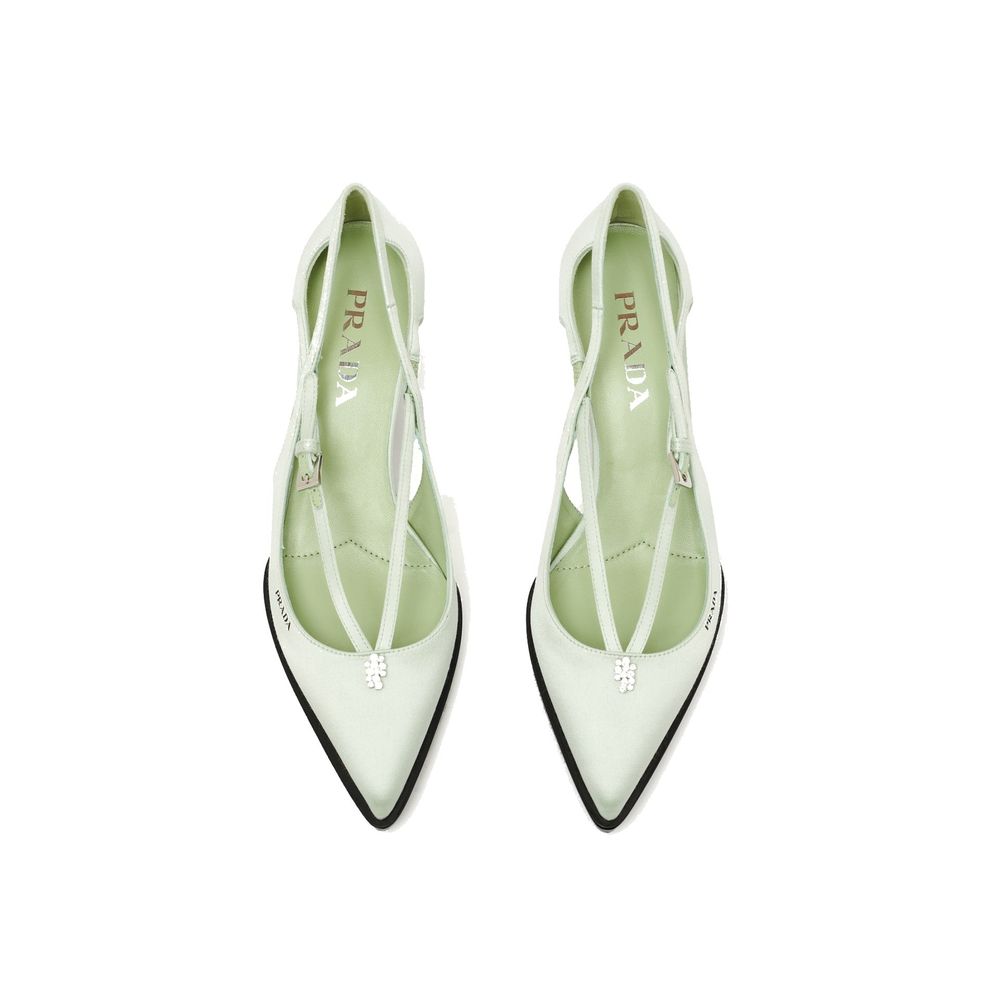 Prada Bicolor Silk Mid Heel Pumps for Women - Elegant Footwear