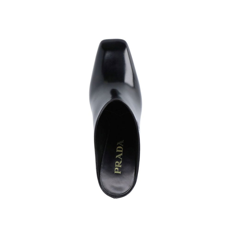 Prada Black Calfskin Mules for Women - Elegant Footwear