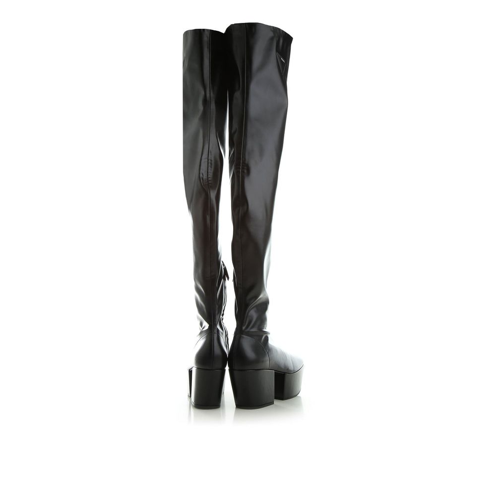 Prada Black Calfskin Over The Knee Boots - EU38.5/US8.5