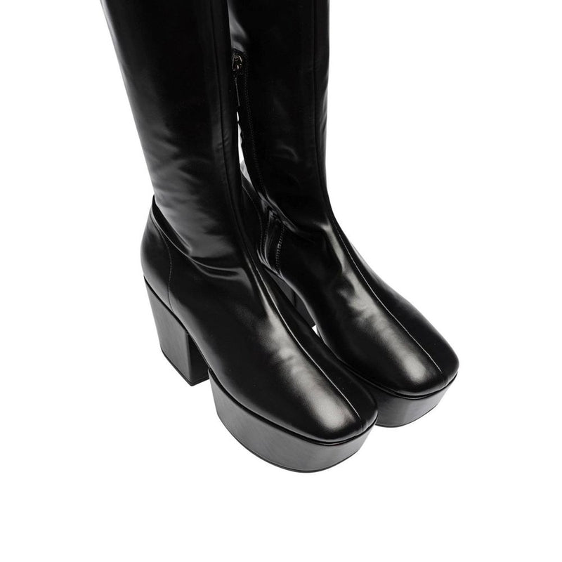 Prada Black Calfskin Over The Knee Boots - EU38.5/US8.5