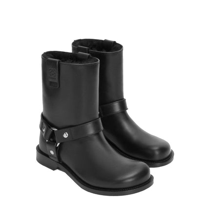 Bottines Loewe en cuir de veau noir