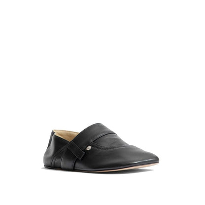 Pantoufles Loewe en cuir de veau noir