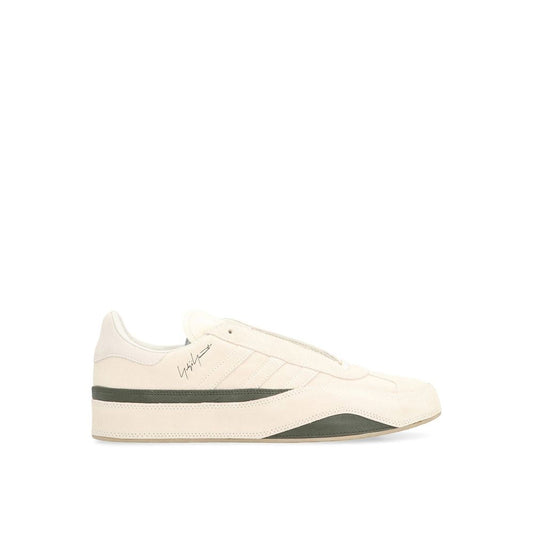 Baskets basses Y-3 en cuir de veau blanc