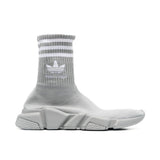 BALENCIAGA X ADIDAS Gray Nylon Athletic Sneakers for Women
