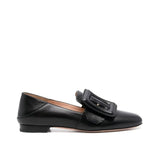 Bally Black Calfskin Slip-On Loafers for Women