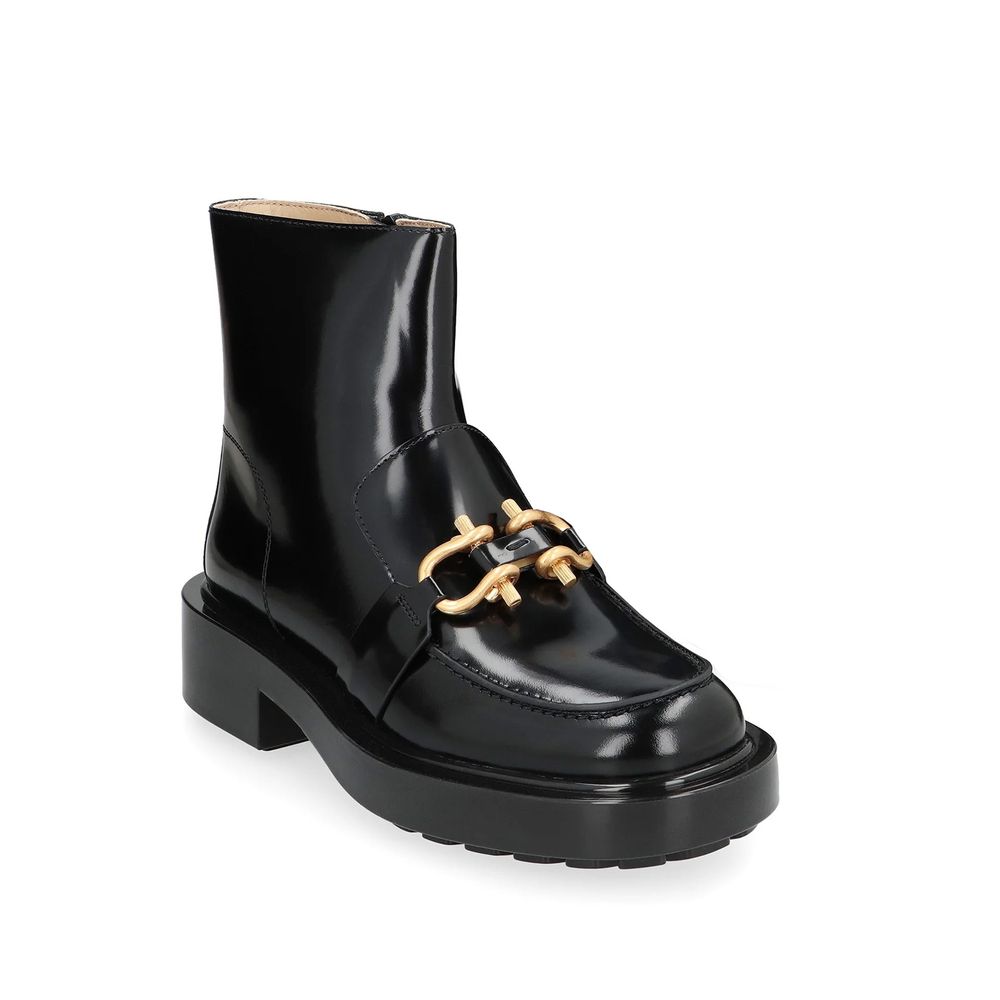 Bottega Veneta Black Calfskin Ankle Boots for Women