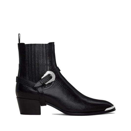 Bottines Chelsea Céline en cuir de veau noir
