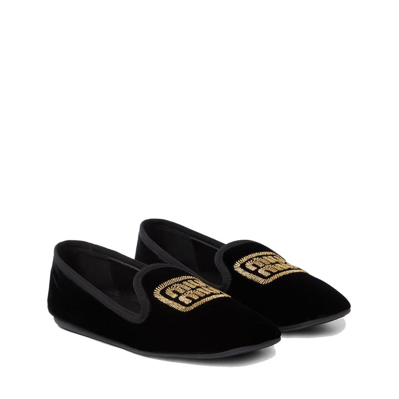 Miu Miu Black Fabric Moccassin for Women - Luxurious & Comfortable