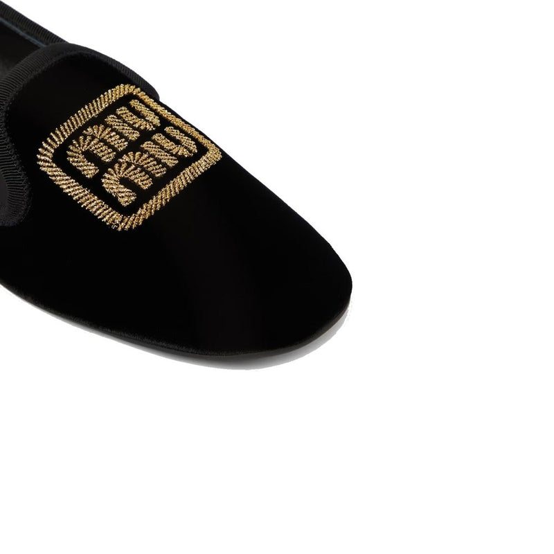 Miu Miu Black Fabric Moccassin for Women - Luxurious & Comfortable