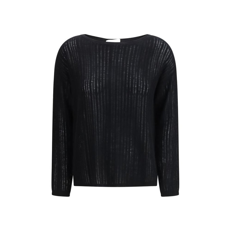 Allude Black Cashmere Sweater - Luxurious Timeless Style