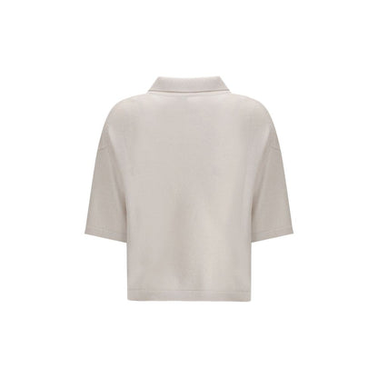Sweat-shirt en cachemire crème Allude