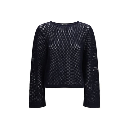 Allude Blue Fleece Wool Sweatshirt