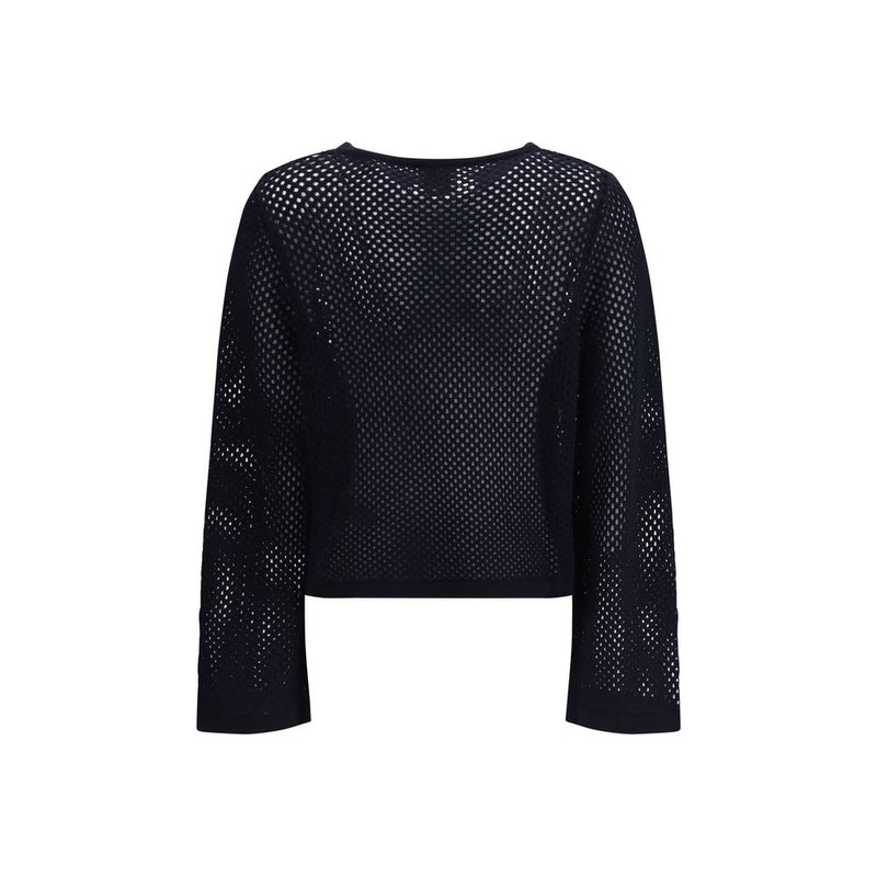Allude Blue Fleece Wool Sweatshirt