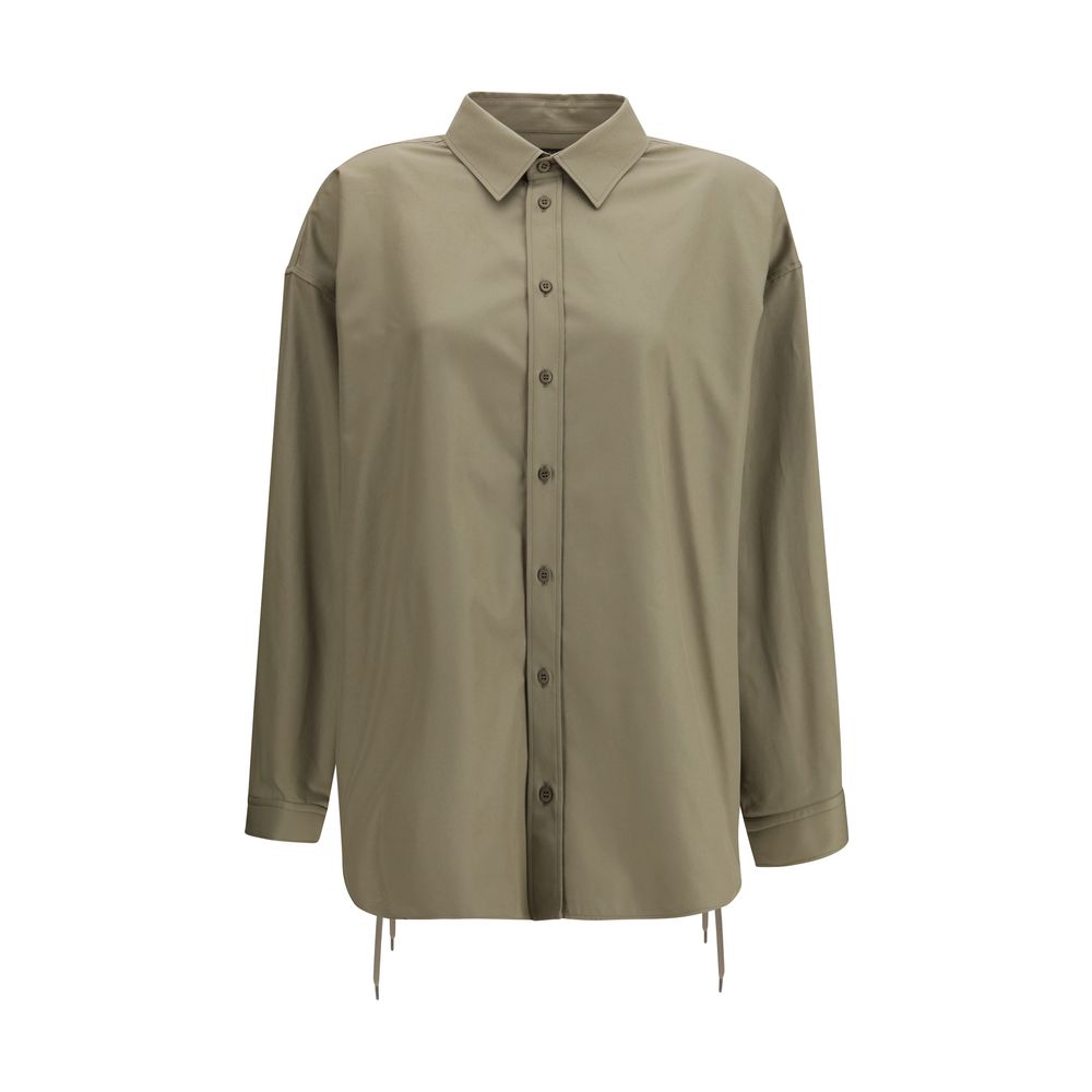 Chemise en coton beige à lacets Balenciaga pour femmes
