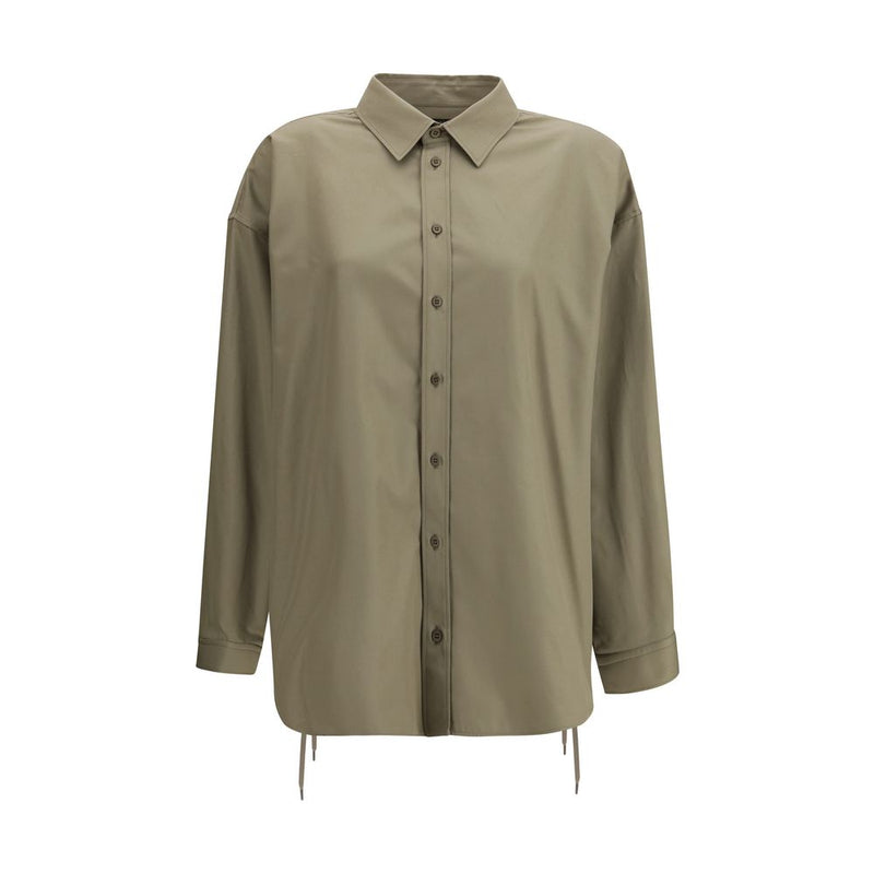 Chemise en coton beige à lacets Balenciaga pour femmes