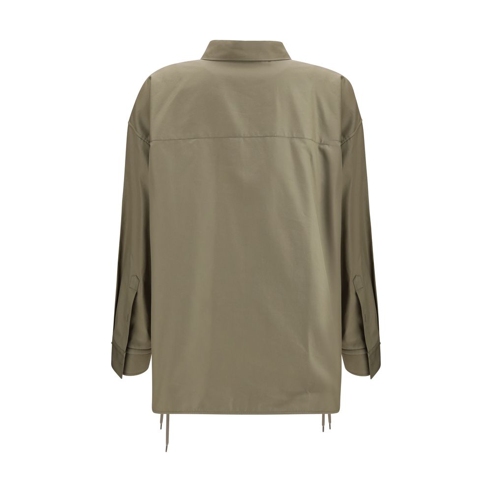 Chemise en coton beige à lacets Balenciaga pour femmes