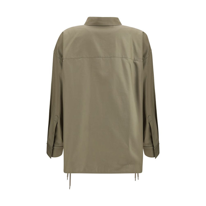 Chemise en coton beige à lacets Balenciaga pour femmes