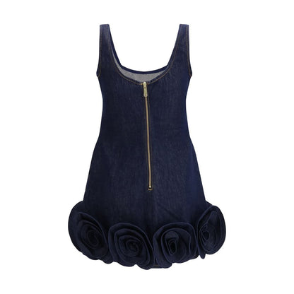 Robe décontractée en coton bleu Self-Portrait