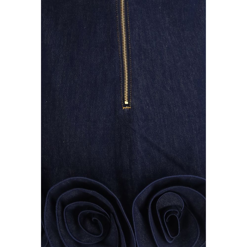 Self-Portrait Blue Cotton Casual Dress - Slim Fit