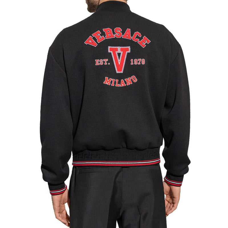 Bomber Versace en laine vierge noire