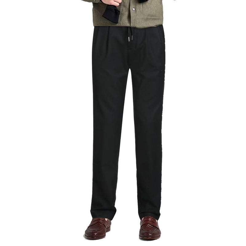 Herno zwarte elastaan ​​casual broek