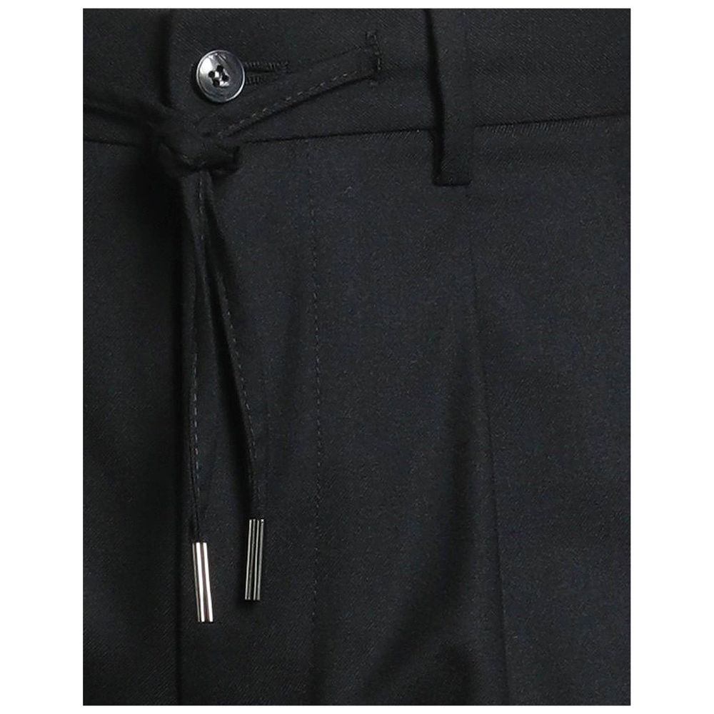 Herno Black Elastane Casual Pants for Men