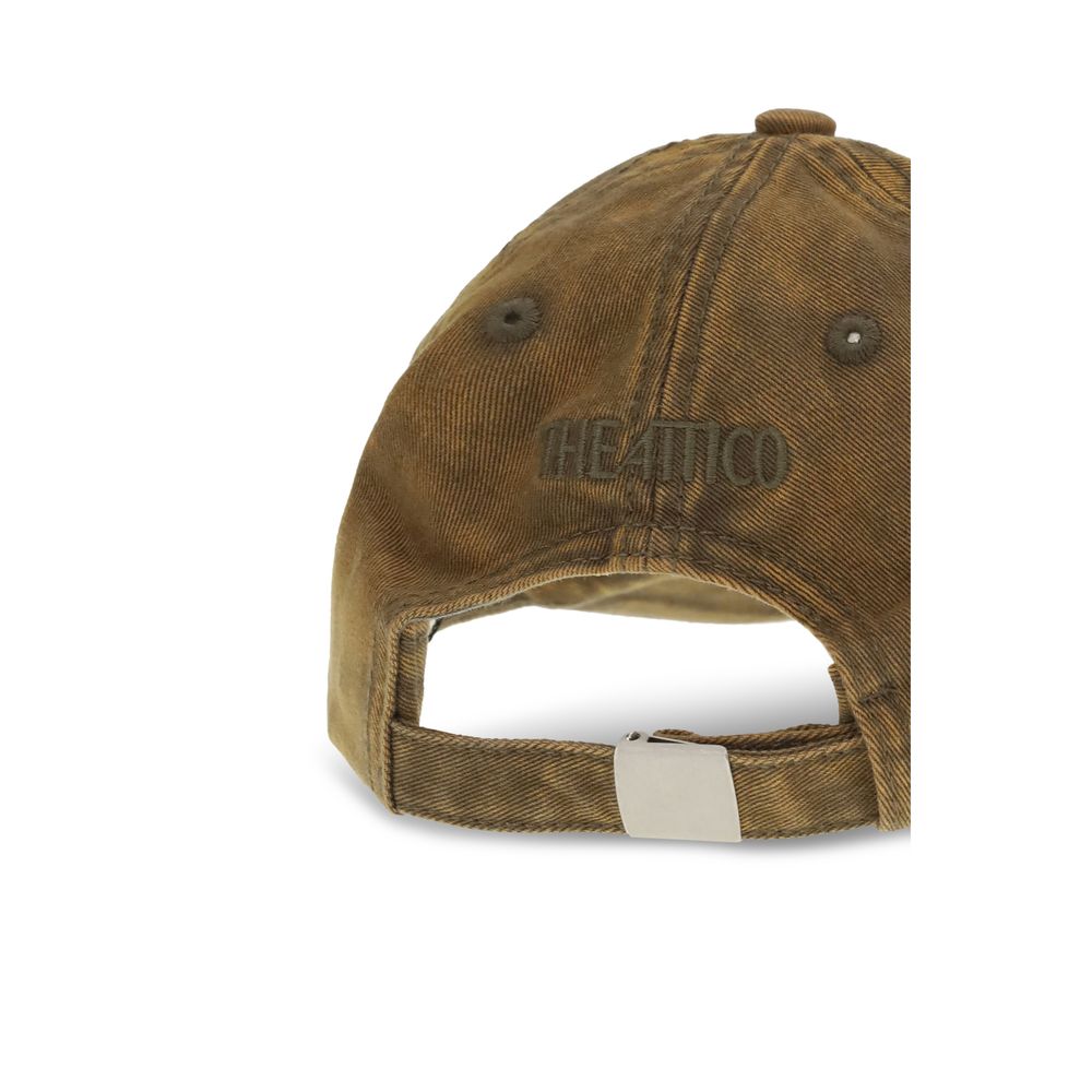 The Attico Brown Cotton Cap - Fashionable Baseball Hat for Women