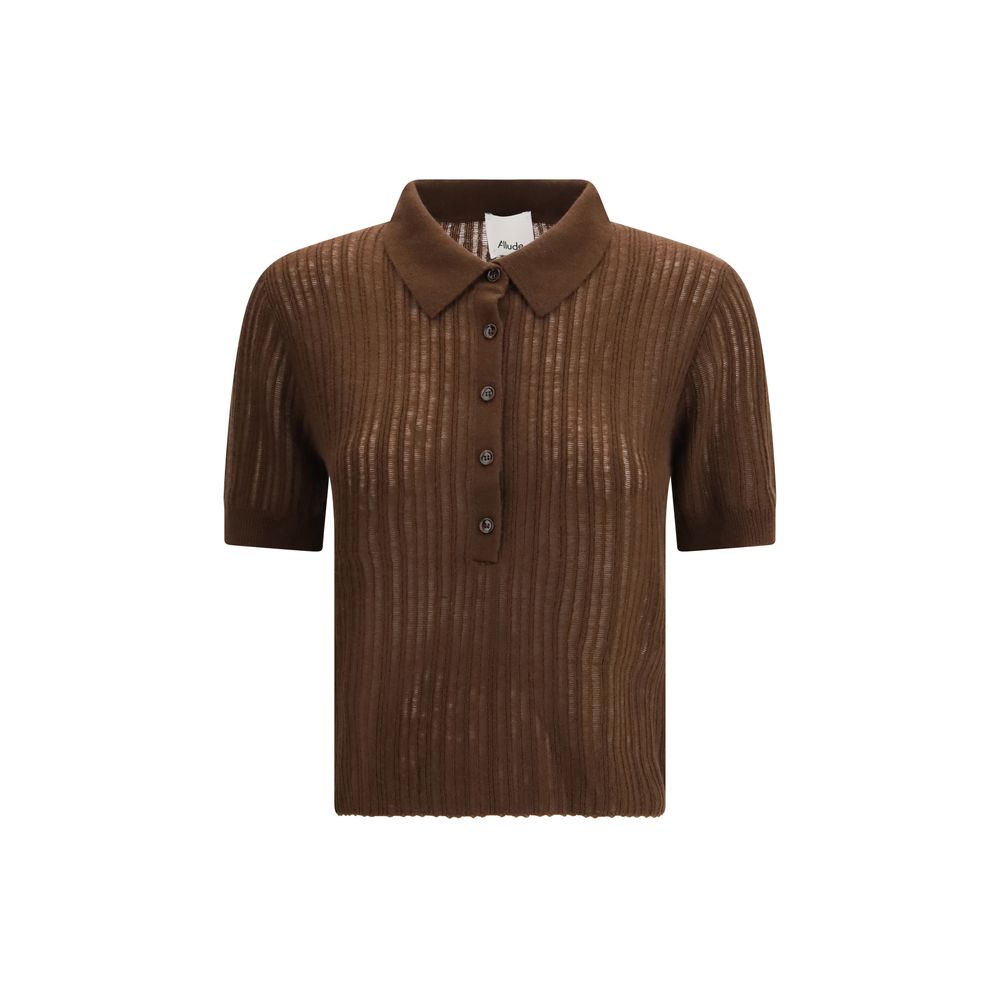 Sweat-shirt en cachemire marron Allude