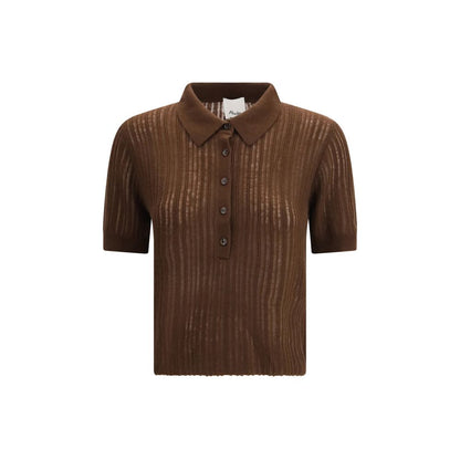 Sweat-shirt en cachemire marron Allude