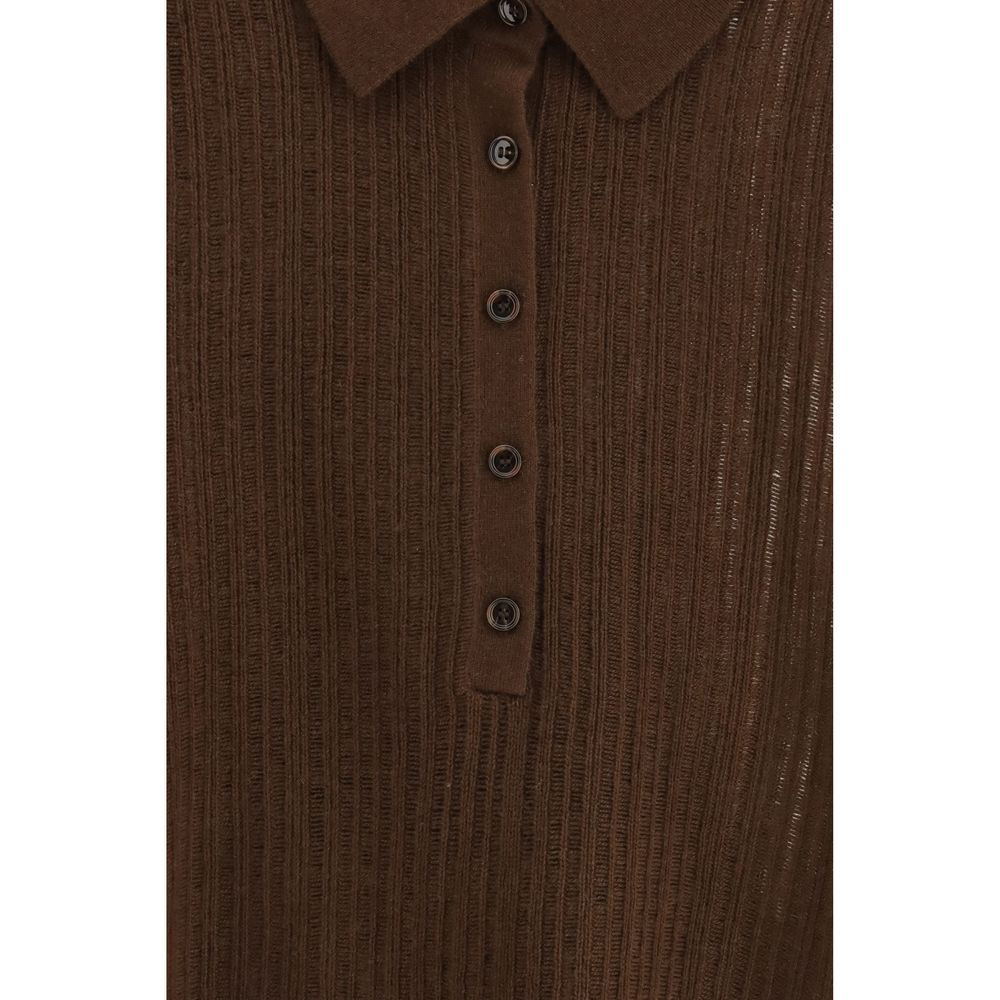 Sweat-shirt en cachemire marron Allude