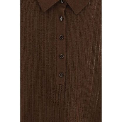 Sweat-shirt en cachemire marron Allude