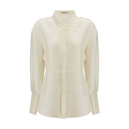 Rohe Cream Silk Dress Shirt
