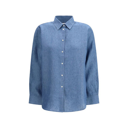 Chemise en denim bleu Rohe