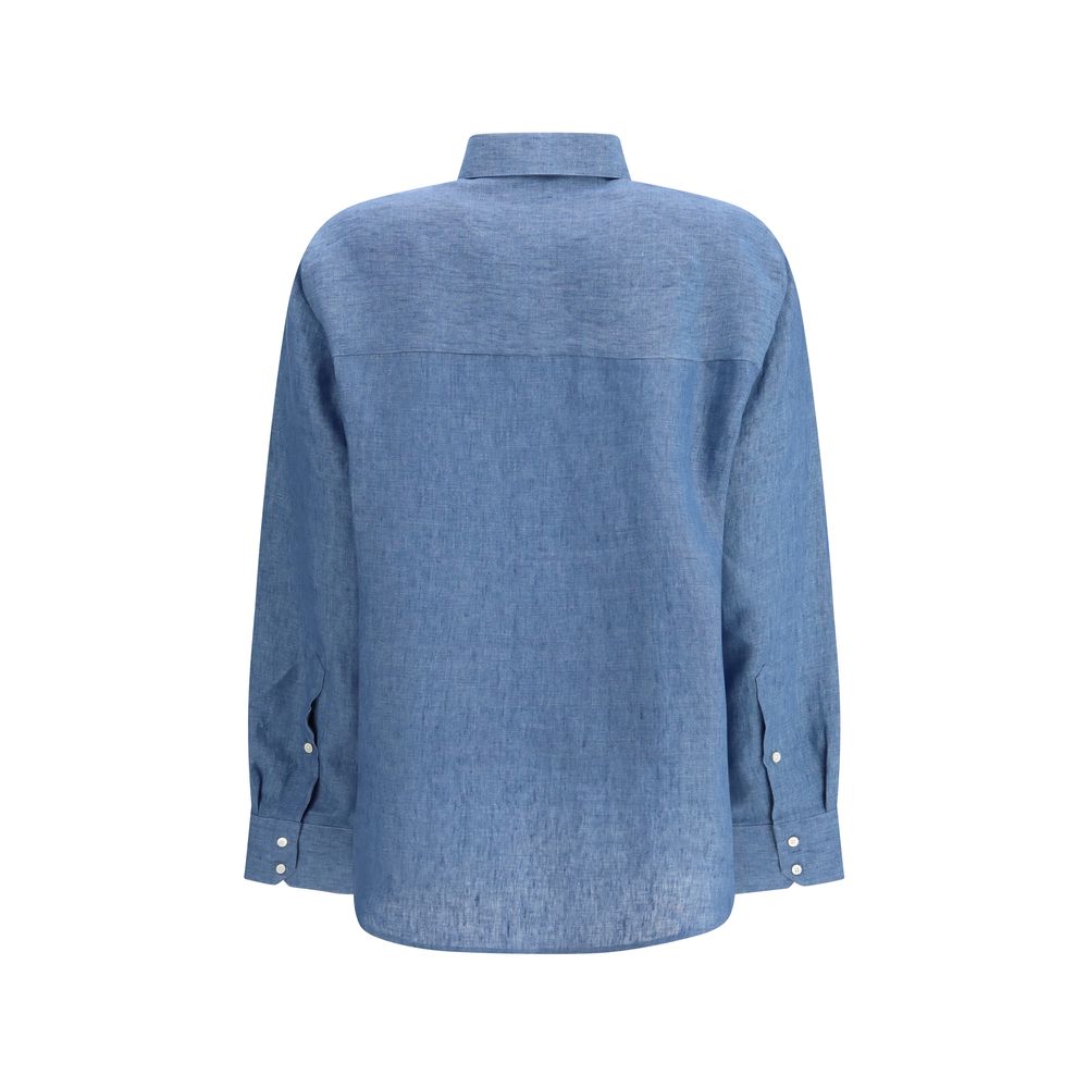 Rohe Blue Denim Shirt - Lightweight Linen for Effortless Style